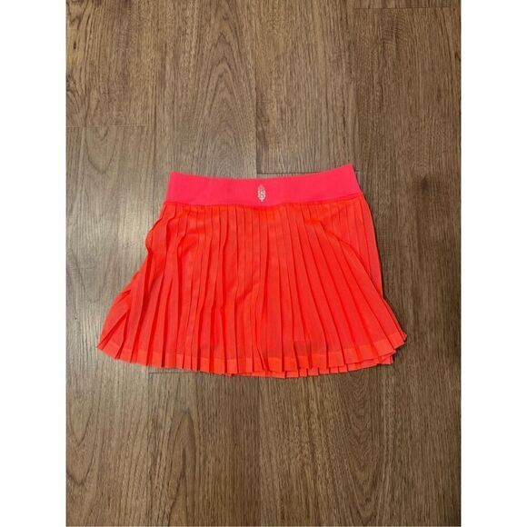 FP Movement Rally Ruffle Mini Skirt Tennis Golf  Skort Orange/Red size XS - Picture 3 of 4
